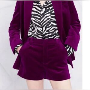 Zadig & Voltaire Velvet shorts fushia punk size 40